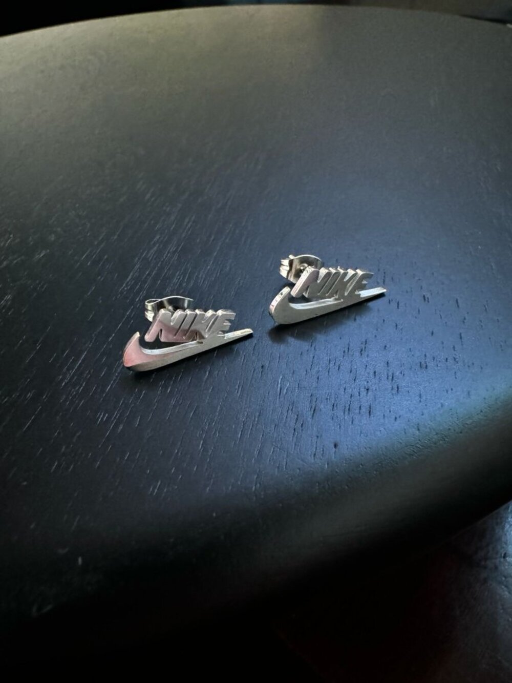 Nike Earrings (NIKE + Swoosh Earrings) - Silver Studs - Fathers Day Gift - Y2K